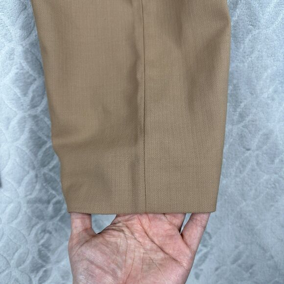 J Crew NWT $198 Willa Cropped Flare Pant in Italian City Wool 12 Camel Brown Tan - Picture 11 of 16